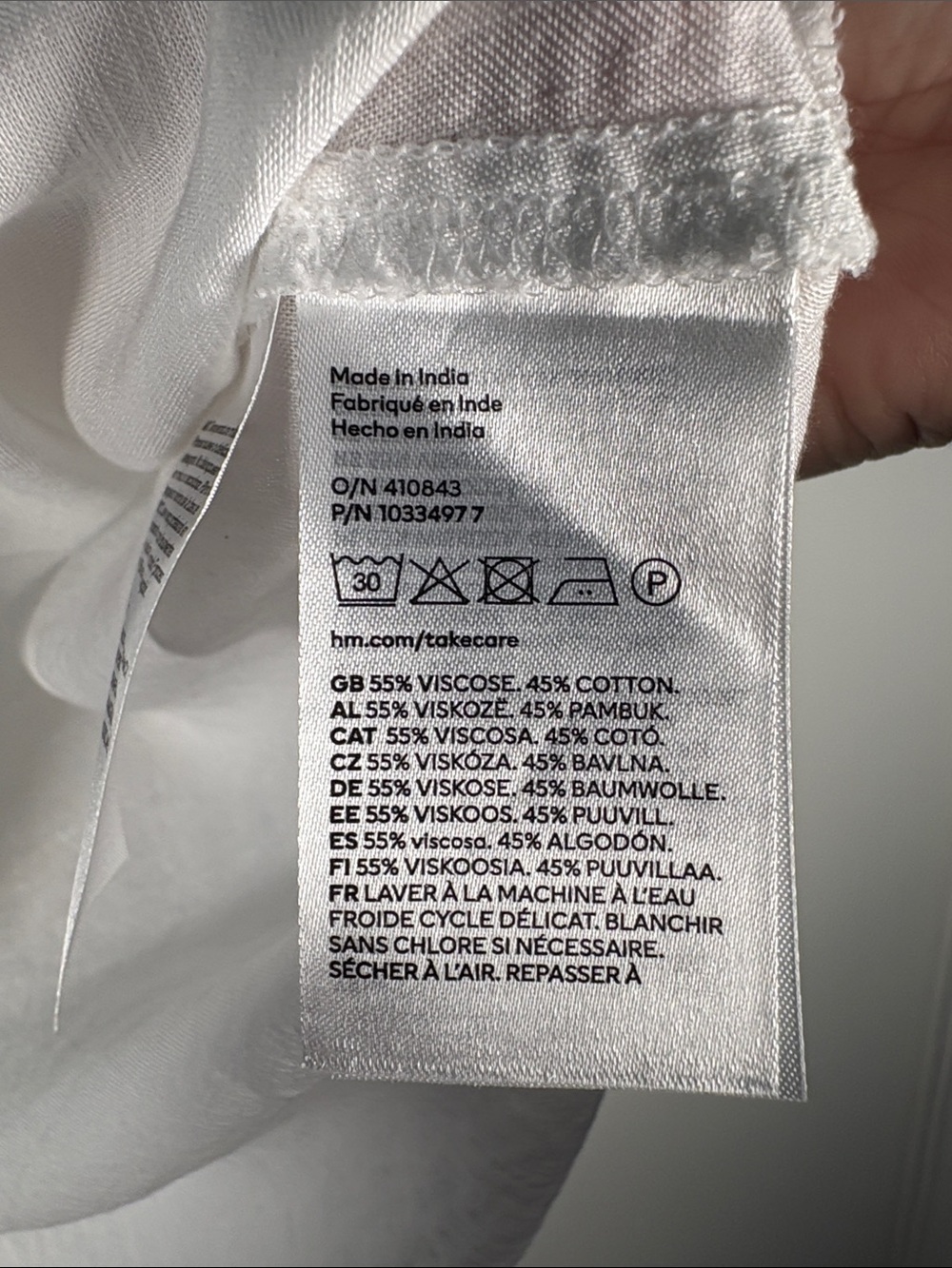 H&M White Split-Neck Short Sleeve Blouse - Picture 6 of 10